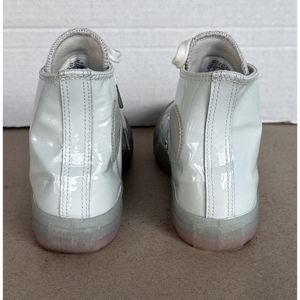 Converse Chuck Taylor All Star Women's‎ Sz 8 Patent Leather Baby Blue High Tops - Picture 3 of 7
